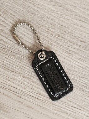 Coach Mini 2 Tone Black & Pink Hangtag With Silver Colored Hardware 1.5x0.75"